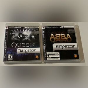 Sony PlayStation 3 SingStar Queen and ABBA 2 boxed disc Bundle